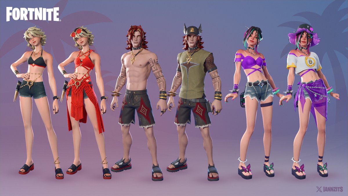 iannzits's tweet photo. ☀️ HABEMUS DATA! O Pacotão Verão de Alto Risco com Joni Caçadora de Verão, Lucien Fera da Praia e Helsie Bruxa da Areia chega à Loja do Fortnite na sexta-feira, 10 de julho! Terá sua compra?! https://t.co/F3tQGMOoQ2
