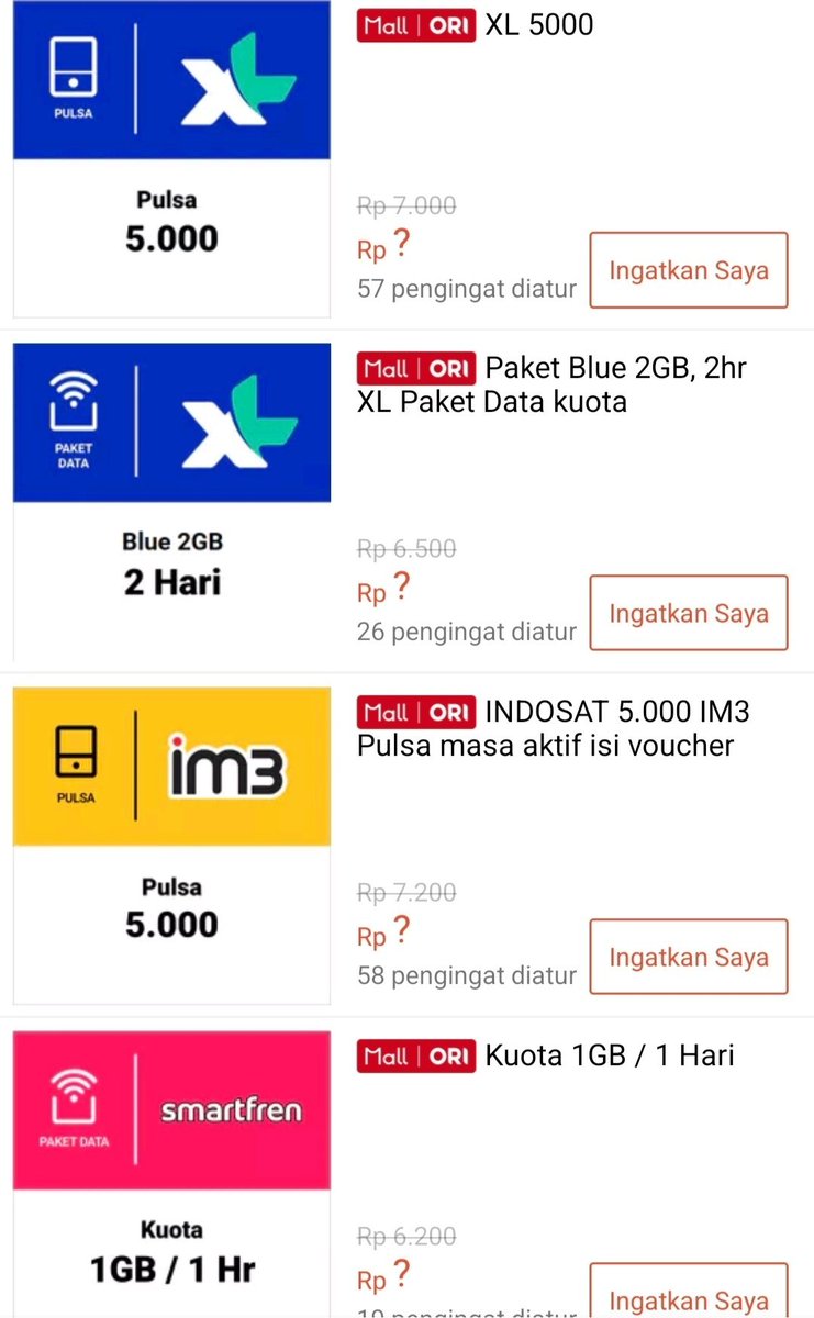 NurMuhamma95184's tweet photo. Flash Sale Pulsa &amp; Produk Digital SERBA Rp 1⚡
⏰️ 00:00 WIB

https://t.co/hMLoFOq7oF https://t.co/9jSDehiOnz