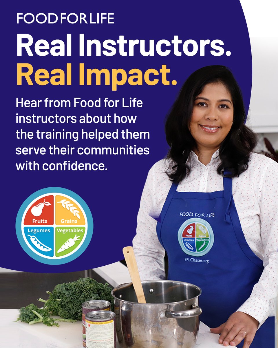 PCRM's tweet photo. From hospitals to community kitchens, Food for Life instructors are making a difference where it matters most. 💚 

Ready to teach with confidence and purpose? 

Join a global community of Food for Life instructors.  
https://t.co/ycYbEQNoBL https://t.co/eaOSinI3Ll
