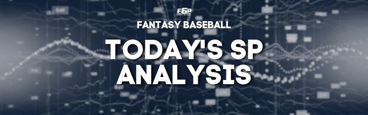 fantasysixpack's tweet photo. Today’s Fantasy Baseball Starting Pitcher Analysis 

Joe Bond (@F6P_Joe) breaks down key data points to help you make informed decisions about who to start and sit on your fantasy team. ⚾️ 

#MLB #F6P #FantasyBaseball

Full Article 👇️ 
https://t.co/FdA2P1xsEg https://t.co/5Wh877K8qz