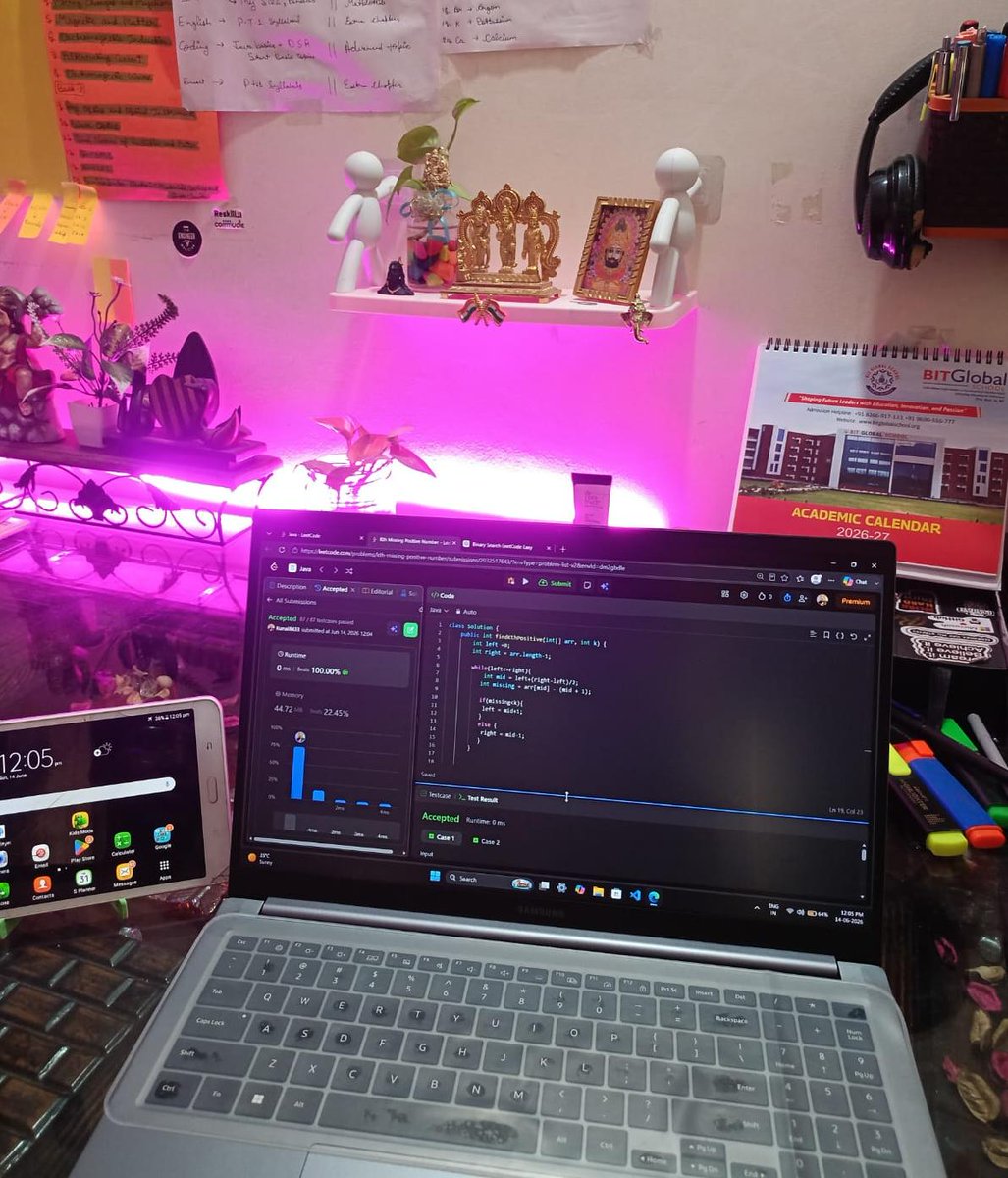 kunal_ch78's tweet photo. Day 200 🚀

👨‍💻 DSA revision
🧪 Chemistry exam completed ✅
📐 Full focus on Maths exam revision
200 days of consistency! This is just the beginning. 💪
#Day200 #DSA #Consistency #LearningJourney https://t.co/bw2HKyRVbU