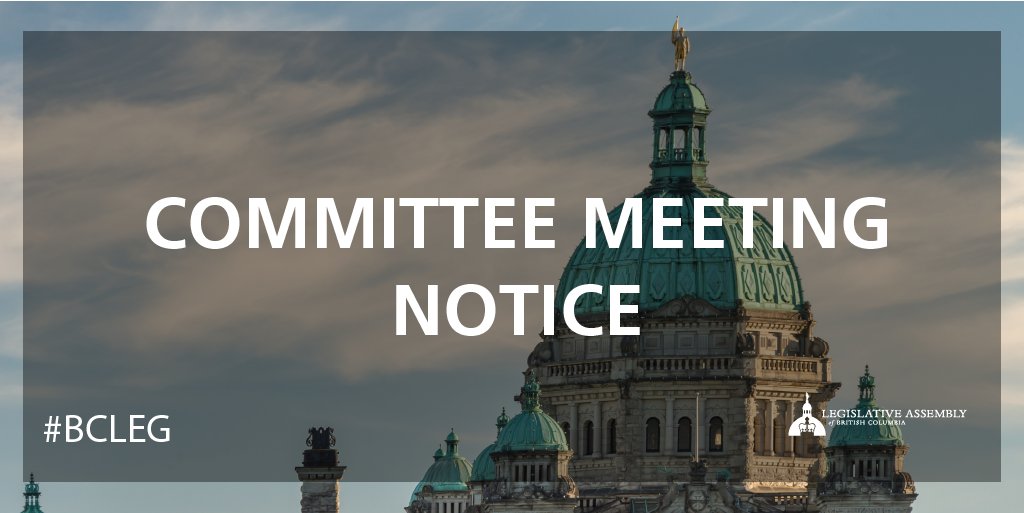 BCLegislature's tweet photo. The #BCLeg Finance Committee will meet with the Office of the Information and Privacy Commissioner on Tuesday, July 14 @ 1:15pm to consider a supplementary funding request. Listen live at https://t.co/Lo0IXGYtNf #bcpoli https://t.co/0WwgpqedwN