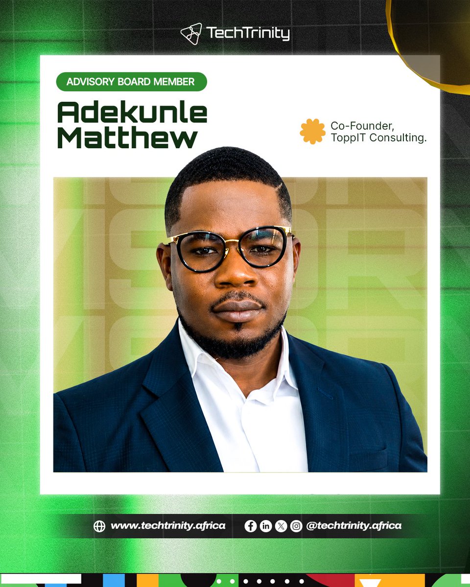 _techtrinity's tweet photo. Meet the great mind behind Techtrinity Africa! 

#tech #TechInnovation #techtrinity #techtrends #africa https://t.co/aJgenPTUye