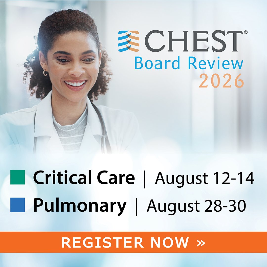 accpchest's tweet photo. Gain the knowledge needed to succeed on your board exam, prepare for the Longitudinal Knowledge Assessment, and strengthen your clinical expertise. Register today: https://t.co/p2orSpnqgp https://t.co/MQ9NEpCPzH