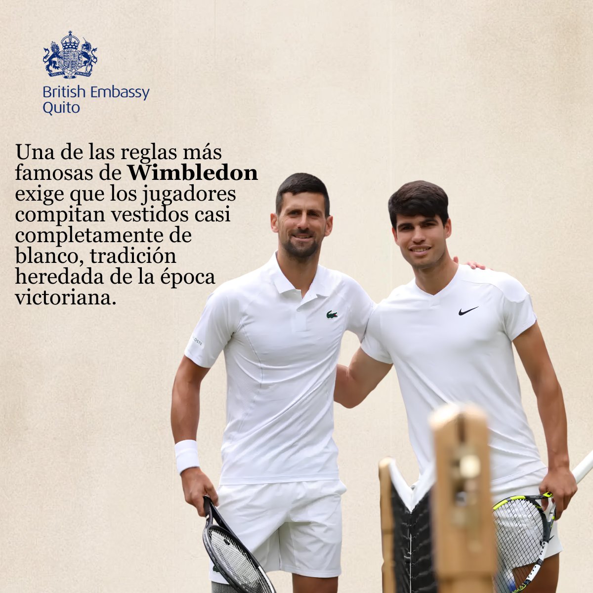 UKinEcuador's tweet photo. 🎾 Wimbledon es mucho más que tennis. Es el reflejo de algunas de las tradiciones más emblemáticas del #ReinoUnido.
Descubre más de este evento que combina: historia, excelencia deportiva y cultura británica. 🇬🇧

#Wimbledon🍓 #CápsulaCultural #Tennis #ReinoUnido https://t.co/nAziizP2Vc