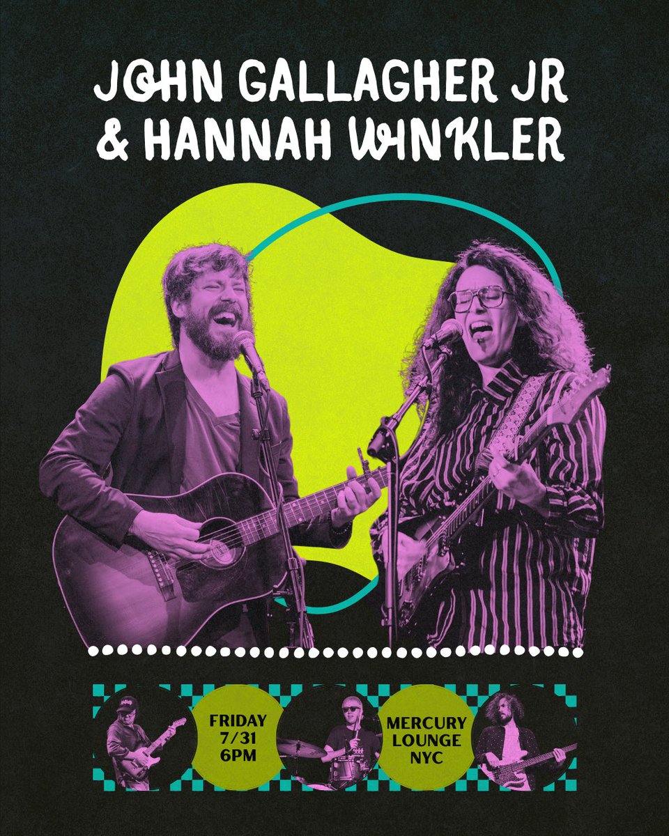 JohnGallagherJr's tweet photo. I’m playing @MercuryLoungeNY with @HannahKWink on Friday, July 31! Tickets  on sale now. https://t.co/2iwL9Ym1NT