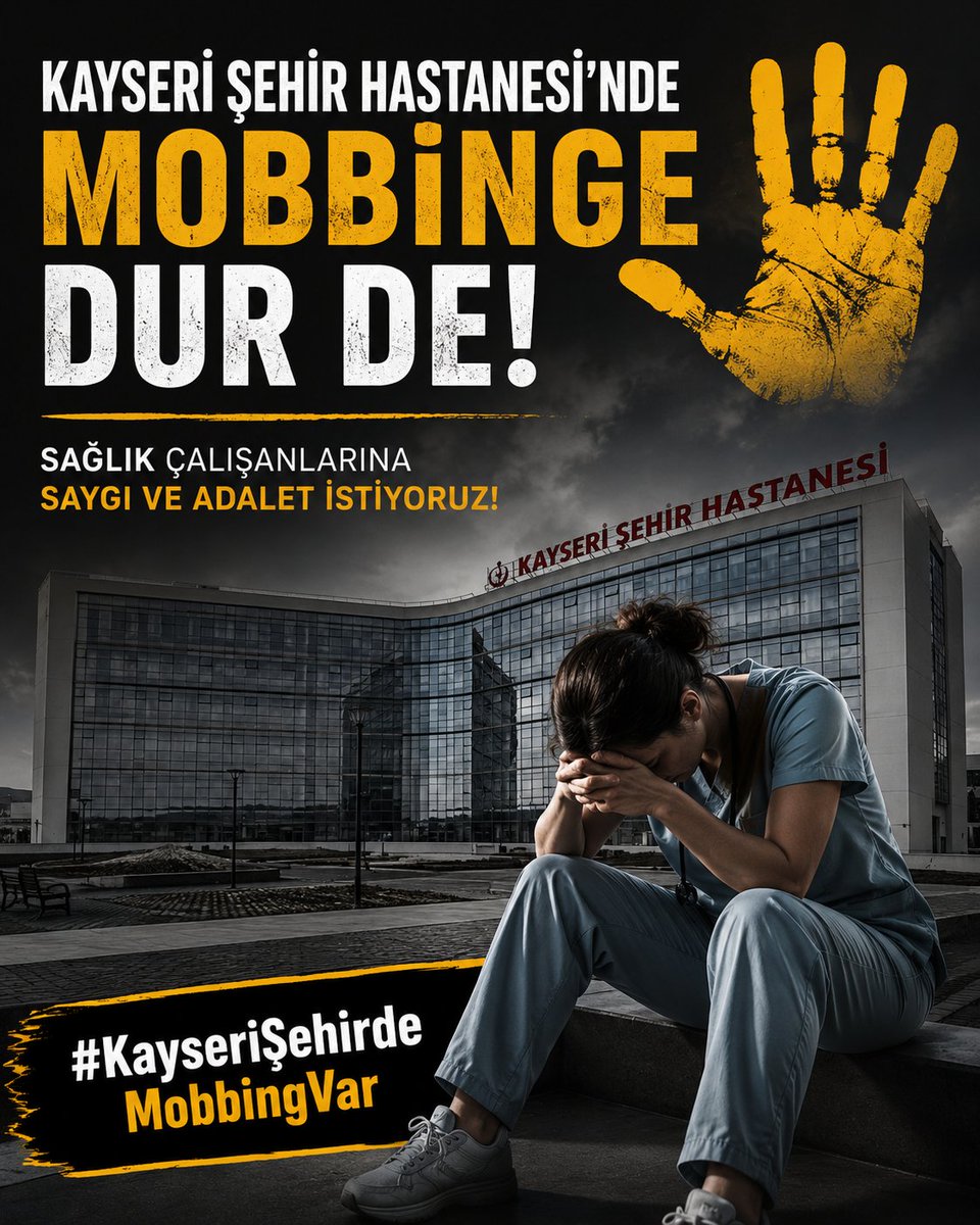 omerdogny's tweet photo. Kayseri Şehir Hastanesi'nde hemşire olarak görev yapan HEP-SEN Temsilcimize yönelik yaşatılan süreç, artık yalnızca bir görev yeri değişikliği meselesi değildir. Bu, bir sağlık çalışanının sağlığını, emeğini ve insan onurunu ilgilendiren ciddi bir vicdan meselesidir.

%66 engelli olduğu, kronik rahatsızlığı bulunduğu ve sağlık durumunun ağır çalışma koşullarına uygun olmadığı bilinmesine rağmen, görev yaptığı birimdeki hekimlerin yazılı iade talepleri dahi dikkate alınmadan ağır fiziksel koşullara sahip başka bir birimde görevlendirildi. Yapılan itirazlar, sunulan sağlık raporları ve tüm uyarılar görmezden gelindi.

Üç yıl boyunca tek bir epileptik nöbet dahi geçirmeyen @hepsen_2020 Temsilcimiz, bu süreçte yeniden nöbetler geçirmeye başladı. Sonunda görev başında epileptik nöbet geçirerek fenalaştı ve hastanenin acil servisinde tedavi altına alındı. Yaşanan olay, hastane kayıtlarına iş kazası olarak geçti.

Hiç kimse, sendikal faaliyet yürüttüğü için sağlığını kaybetme riskiyle karşı karşıya bırakılmamalıdır. Hiçbir idari tasarruf, bir insanın yaşamından ve sağlığından daha değerli değildir. Sağlık çalışanlarının hakkını koruması gereken yöneticilerin, onları bu noktaya sürükleyen uygulamaları kabul edilemez.

Bugün sessiz kalınırsa, yarın aynı haksızlık başka bir hemşirenin, başka bir sağlık çalışanının kapısını çalacaktır. Biz yalnızca bir temsilcimizin değil, tüm sağlık çalışanlarının onuru, emeği ve yaşam hakkı için adalet istiyoruz.

@drmemisoglu @saglikbakanligi @sagliklicozum @kayserivaliligi @gokmen_cicek_ @kayseriism @Dr_Mehmet_Ersan @kayserihastane @KayseriOlay @kaytvkayseri @HunatTV @kayseritelgraf @kayserianadolu @KayseriilkHaber

#KayseriŞehirdeMobbingVar