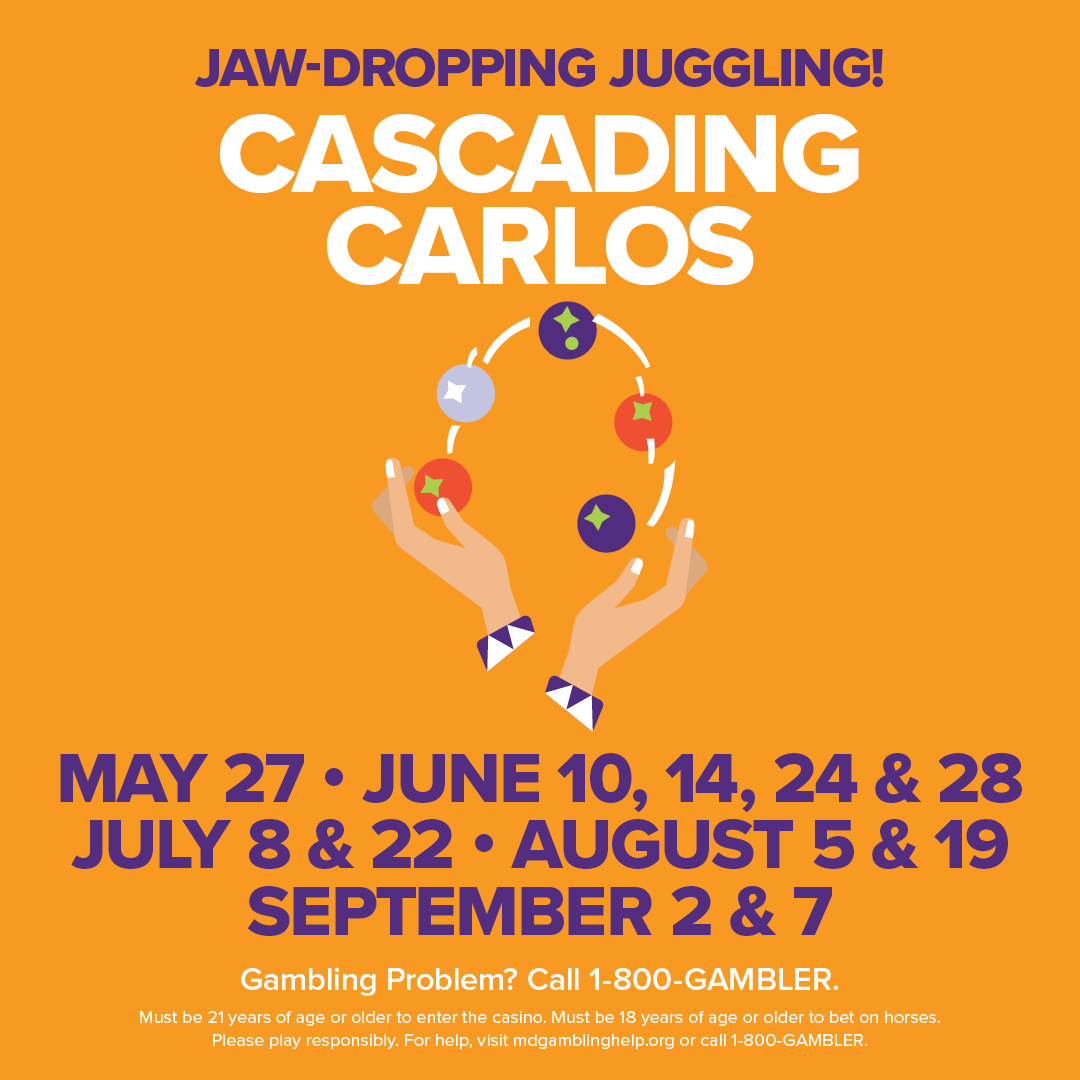 OceanDowns's tweet photo. TONIGHT! Carlos is back trackside!!🤹✨
Cascading Carlos
First post time: 6:40pm
#ocmd #oceandowns #freefun #family #cascadingcarlos https://t.co/UmtS4xIplf
