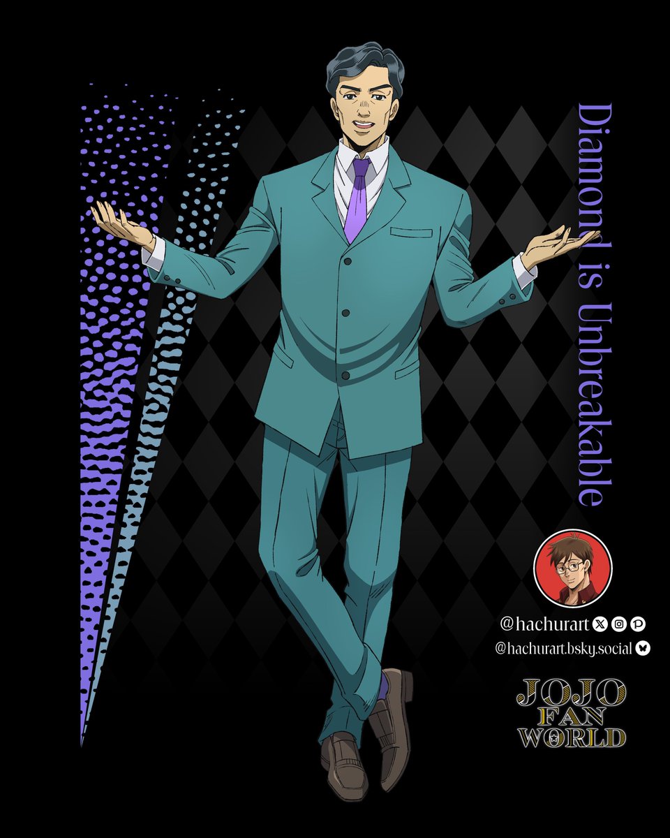 jojofanworld's tweet photo. 💎 Part 4: Diamond is Unbreakable
Just a quiet life in Morioh... until you see this artwork! Pure aesthetic energy! 🏘️💇‍♂️

Character: [Kira's Coworker (Doryo)]
Artist: [ @hachurart ]

New posts every Tue, Wed, Thu &amp; Sun at 6 PM CET | 12 AM EST | 9 AM PST 🕒 #jojofanworld https://t.co/Iz0taJzTXA