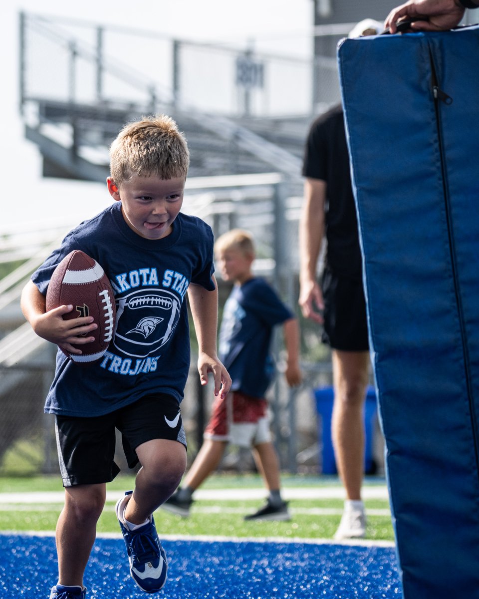 DSUFootball's tweet photo. Thank you to everyone who joined us for Trojan Football Youth Camp today! ⚔️

A great day of energy, effort and Trojan spirit from the next generation at Brian Kern Family Stadium.

#GoTrojans https://t.co/aPZXNjZCx0