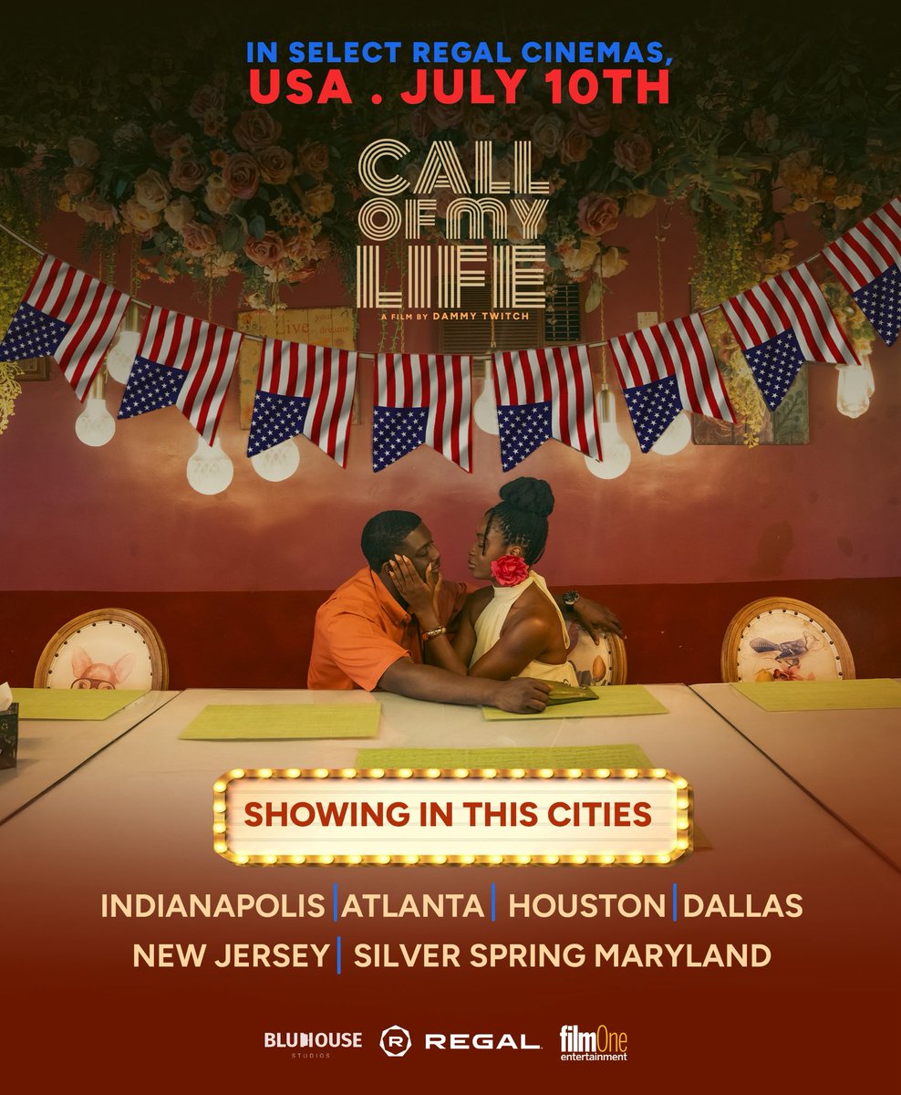 blessinguzzi's tweet photo. 🇺🇸 USA!! The call you've been waiting for is here! This Friday, July 10, Call Of My Life arrives in select Regal Cinemas near you.
Love is calling… and this is one call you don't want to miss. Book your tickets now, bring your people, and come share the moment with us. See you soon!
Tickets: https://t.co/Xd2XyyOrx4
#COML