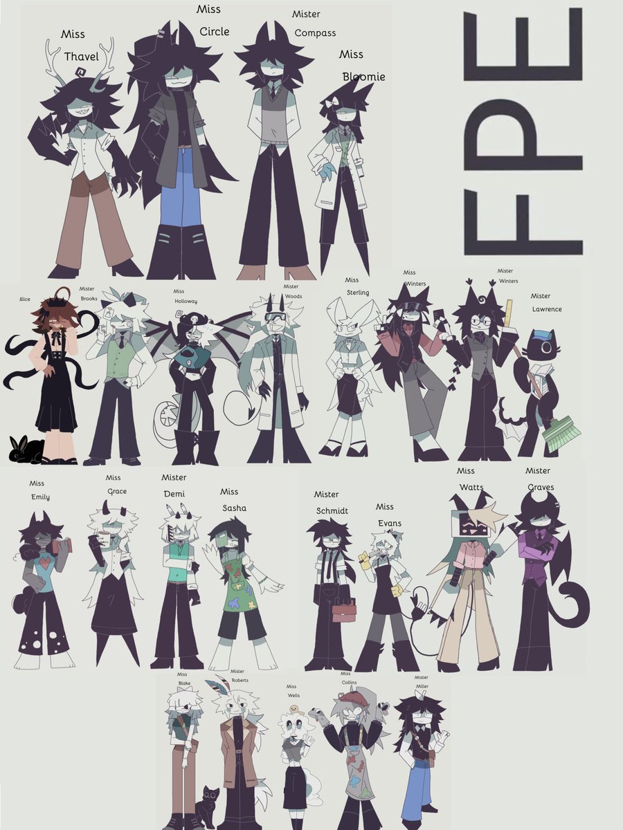 AnNormalArt1st's tweet photo. Last time, I clarified the ages of the students in the Future AU.
Now, it's time for the ages and jobs of the adults in the Future AU ;3
#fundamentalpapereducationAU #FPEfutureAU https://t.co/C7bXnUQRlx