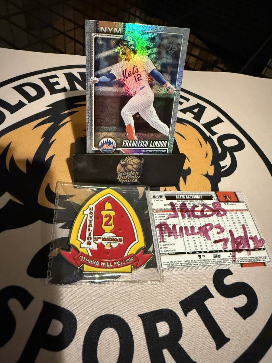 GoldenBfloSprts's tweet photo. Francisco Lindor 75th anniversary refractor /75
$56 BMWT OBO https://t.co/Z6HOGrl8Ou