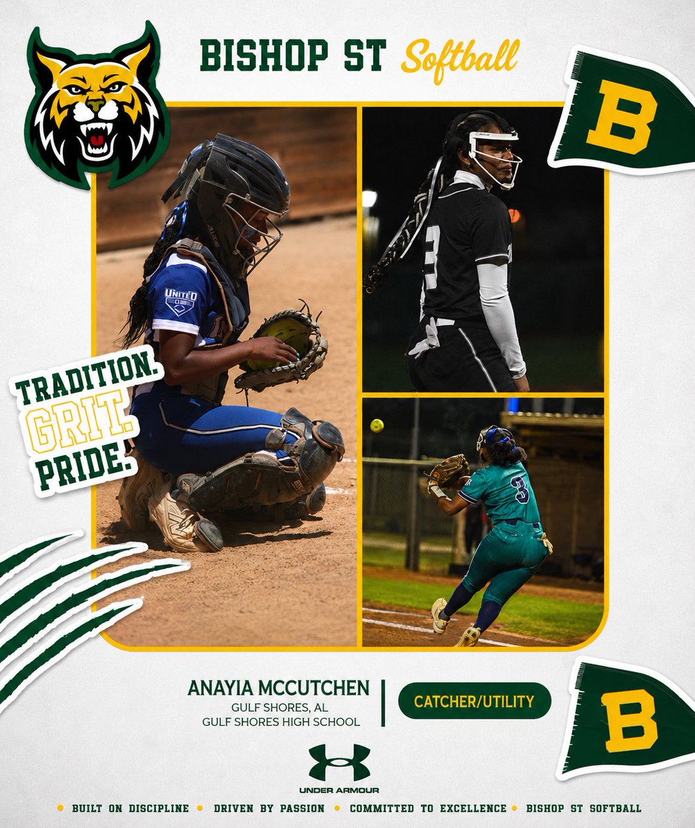 anayia_bama's tweet photo. After a lot of prayer, reflection, and excitement, I am beyond blessed to announce that I have officially committed to continue my academic and softball career at Bishop State Community College! 💚💛 I want to give a very special thank you to Coach Meadows for believing in me, taking a chance on me, and making me feel so welcomed from the very beginning.  

To my parents, thank you for your unwavering love, sacrifices, guidance, and support through every early morning, late night, road trip, practice, and game. None of this would have been possible without you believing in me every step of the way. Thank you for always pushing me to chase my dreams and reminding me to trust the process.

To my coaches, teammates, friends, and everyone who has supported me throughout my softball journey—thank you for helping shape me into the player and person I am today. Every lesson, every challenge, and every memory has prepared me for this next chapter.

Go Wildcats! 💚💛