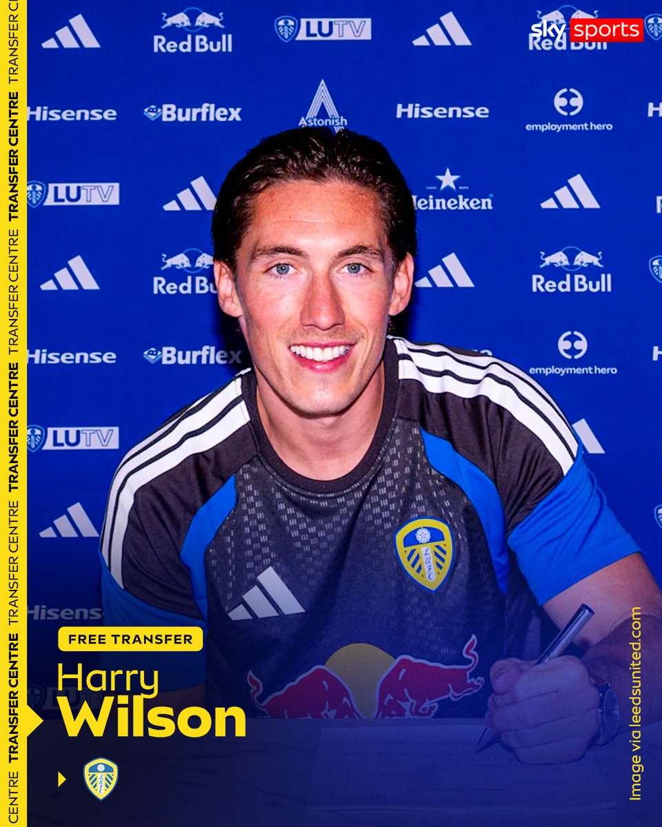 SkySportsPL's tweet photo. BREAKING: Leeds United have completed a deal to sign Harry Wilson on a free transfer following his departure from Fulham ✍️ https://t.co/WvuuE02lnE