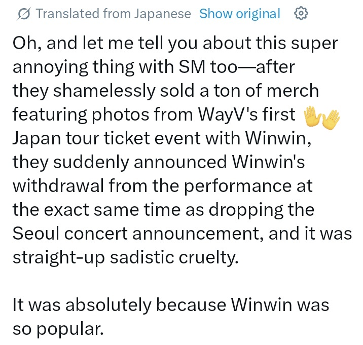 sungchanana's tweet photo. Ini trik SM biar masih bisa jual nama winwin as 127 dulu & jaga cfans tenang💔 karena winwin itu namanya besar, fansnya loyal, member populer.

Bayangin dulu di comeback Simon Says ada di MV, ada di album tapi tbtb live countdown ehh dia dibilang ga ikut promosi karena persiapan promosi China. Nah dari sejak itulah akhir November 2018, winwin ga pernah as 127 lagi walaupun ga ada pernyataan resmi  out 
Tapi kenapa ga aktif dua unit aja kan bisa?? 🤡