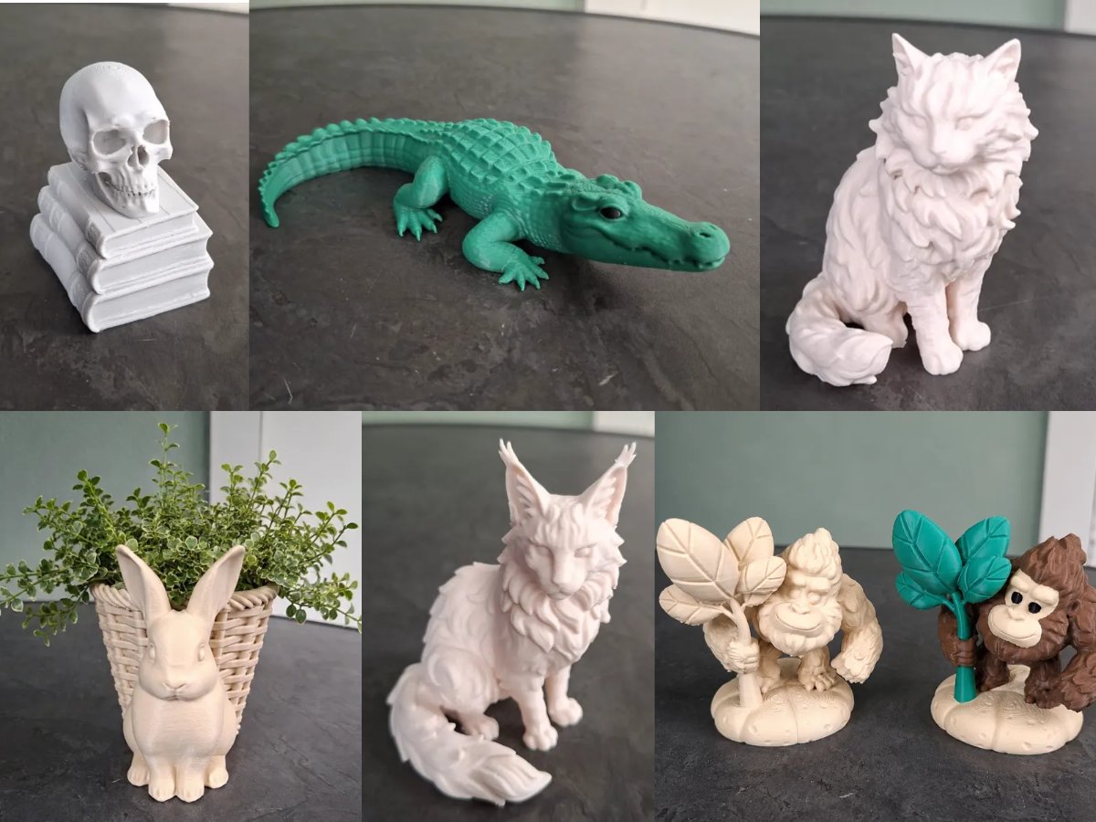 koffiekoek83's tweet photo. The new models for this week.
https://t.co/AKFFRjIRk6
#makerworld #stl #3mf #3dprint #3dprinted #3dprinting #dnd #tabletop #skull #aligator #cat #bunny #rabbit #planter #ape #monkey https://t.co/oXUqItTnX0