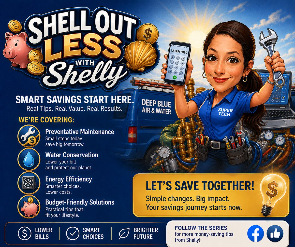 DeepBlueAirInc's tweet photo. SHELL GAME: Which Costs More?
Everyone loves saving money, but sometimes the most expensive decision is doing nothing at all. Which costs more? A $15-$30 air filter or a clogged system that can increase your energy bill by 5-15% &amp; put unnecessary strain on your blower motor? https://t.co/x1dlqzG9r9