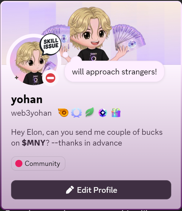 web3yohan's tweet photo. Will Elon even send me $MNY on Flipcash? https://t.co/FbJ82ixaMN