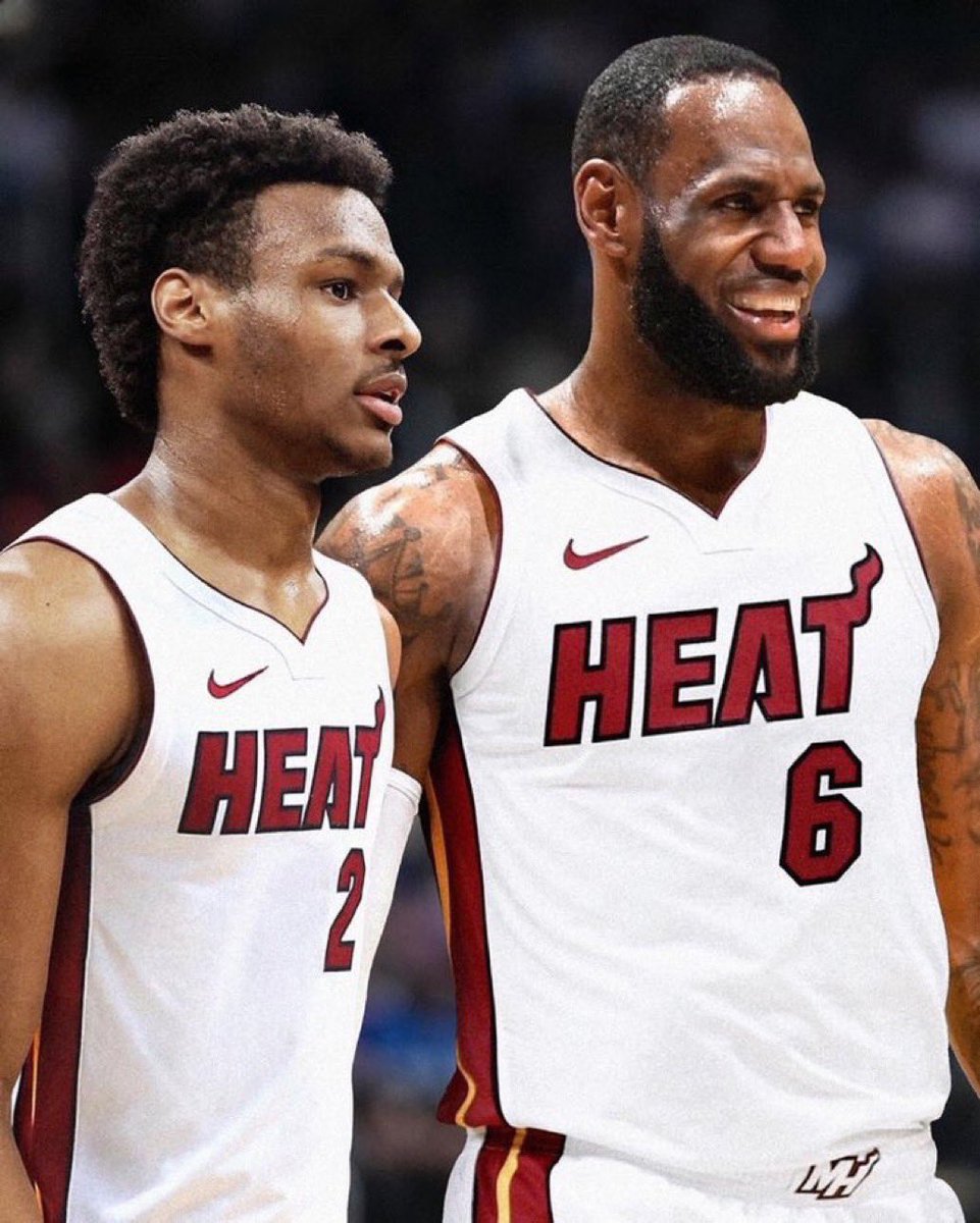 SleeperHeat's tweet photo. The Miami Heat would be open to offering Bronny James a two-way contract if they sign LeBron James.

(per @EthanJSkolnick, h/t @TheHeatCentral) https://t.co/LUpnt70ym8