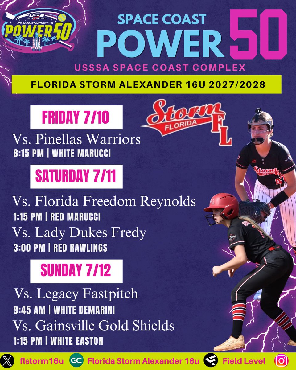 flstorm16u's tweet photo. Kicking off a busy month of July at the Space Coast Power 50 in ➡️🚘📍 Viera FL this weekend!! Ready to get back it and compete! Coaches come check us out! #stormnation⚡️⚡️⚡️ #weready‼️ #playingforeachother 🫶 https://t.co/skbCAkz1LE