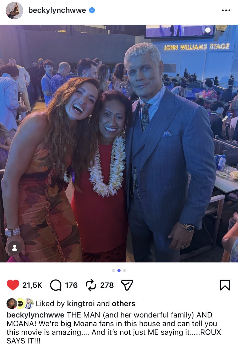 Lill_Popp's tweet photo. You know Seth took this picture. Cody only looks at one man with this level of adoration 😆😍

#Moana #MoanaGlobalTour #SethRollins x #BeckyLynch https://t.co/SjJlUvKc07