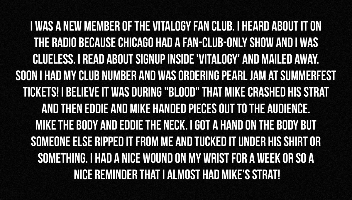 PearlJam's tweet photo. A tale from Summerfest 1995 in Milwaukee. Thanks, Michael F.!

Share your PJ ephemera and story for a chance to be featured. https://t.co/QNAqSL7Kmt https://t.co/Xn5gDTrU60
