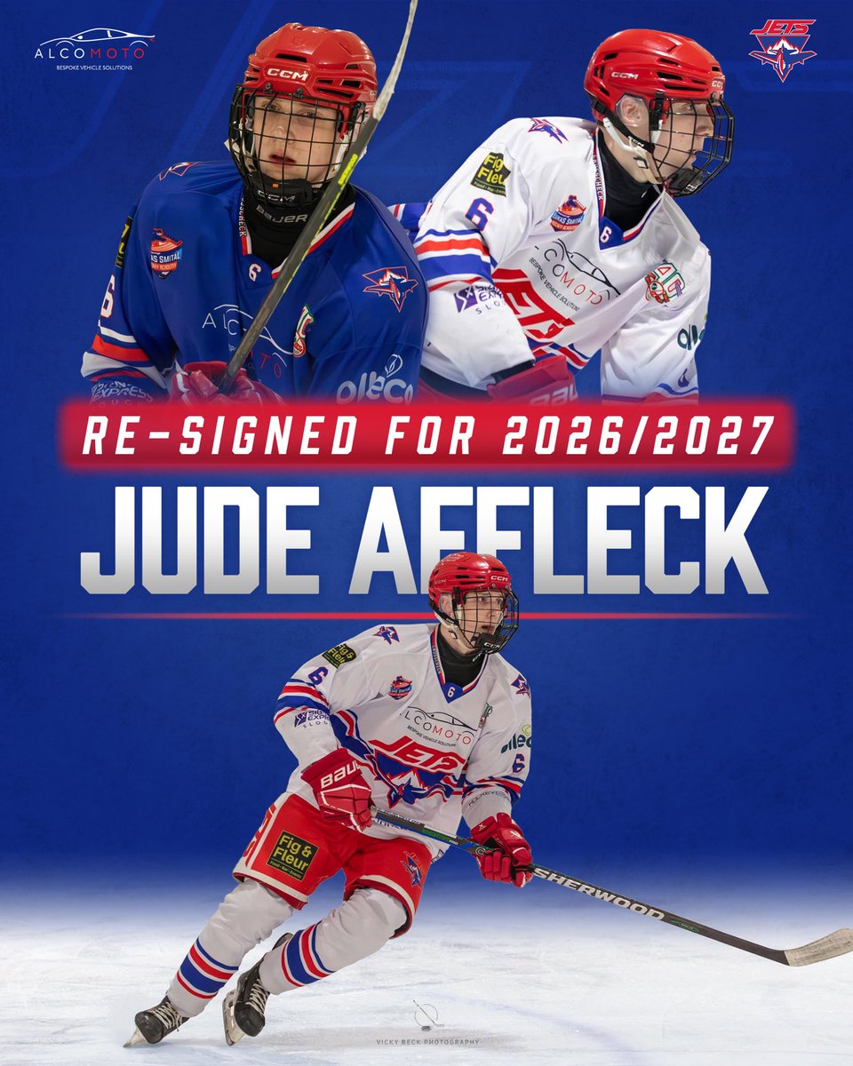 jethockey's tweet photo. The Slough Jets are excited to announce that defenceman Jude Affleck has re-signed for the 2026/27 season! ✍️

Read more👇
https://t.co/Km99gnPSTj https://t.co/Tmc25vtpx1