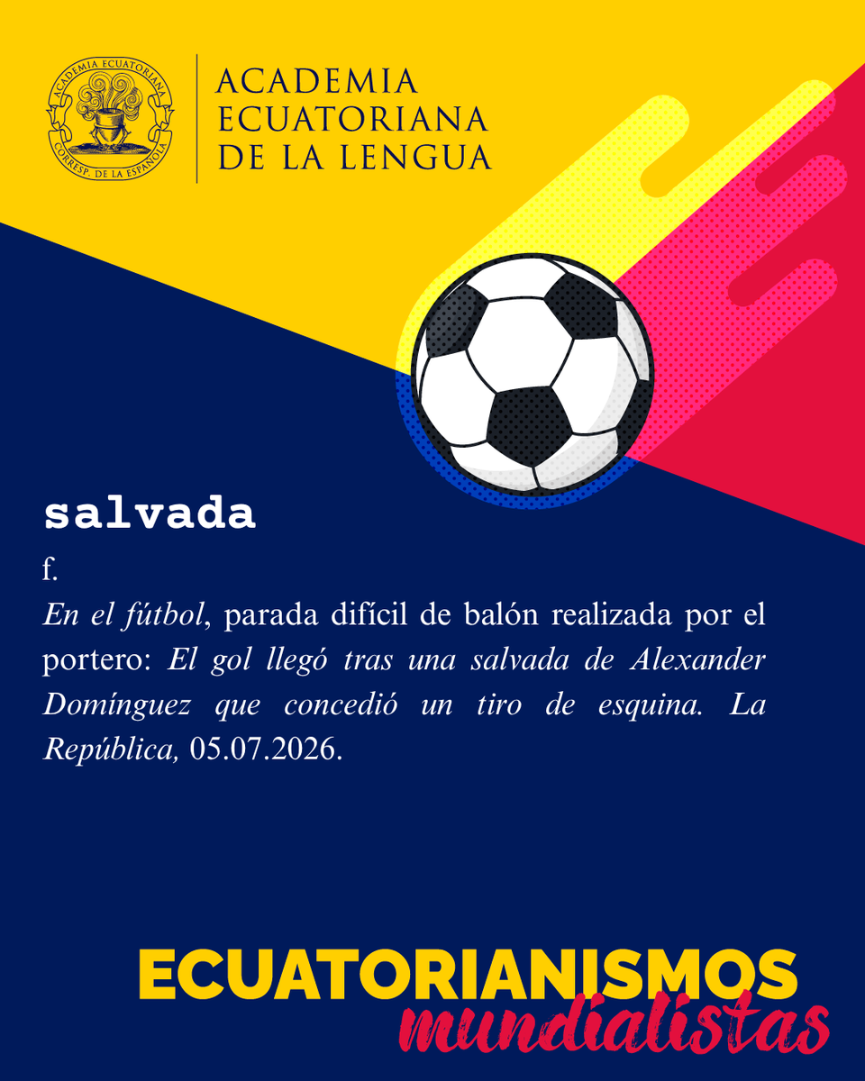 ecuatoriana_de's tweet photo. https://t.co/I1c65sFVBv
#Salvada
#EcuatorianismoMundialista
#DiccionarioAcadémicoDeEcuatorianismos
#AcademiaEcuatorianaDeLaLengua
#HablarComoEcuatoriano
#LenguaViva https://t.co/eFfmWwvg9e