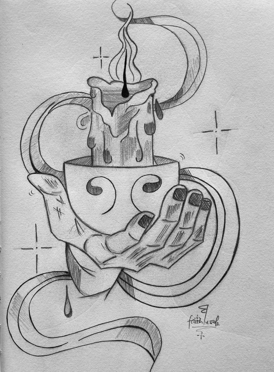 faithwithaflaw's tweet photo. Day three, Candle✋🏽🤚🏽
#TAFAnnivesaryChallenge 
Made an original sketch so I’m going to repeat this in painting☺️ https://t.co/hWTQi8CORQ