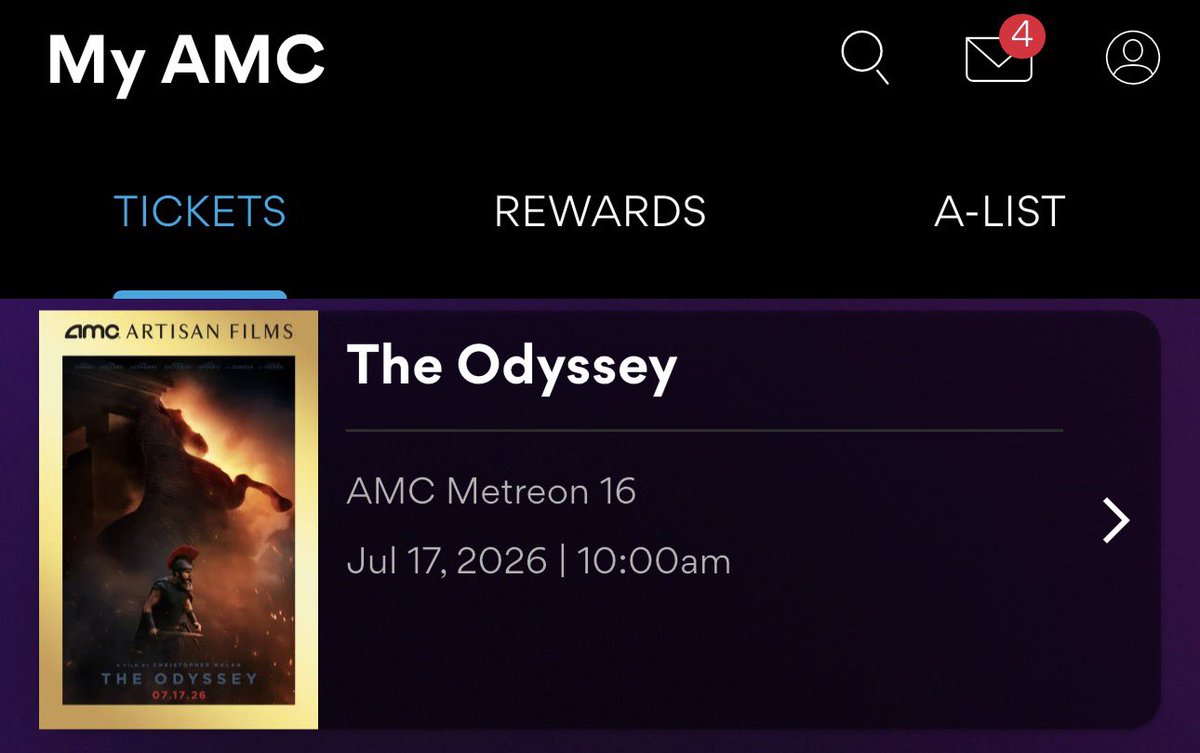 michaelniktaris's tweet photo. @Kalshi_Film am going 2B there 2C it’#atAMC💺
🎞️@AMCTheatres @odysseymovie🌊 https://t.co/jx16IfhBbm