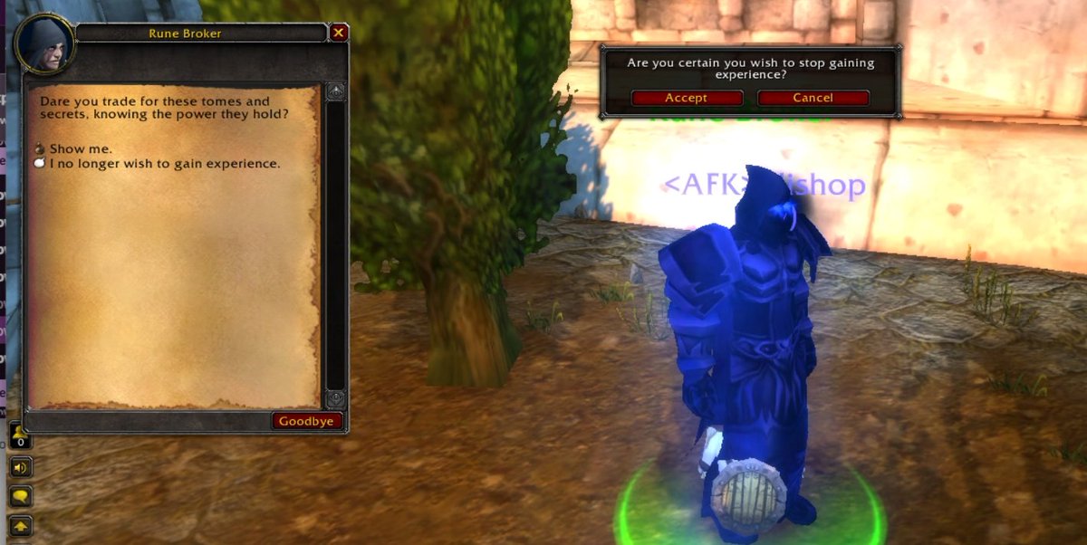 Wowhead's tweet photo. Players looking to re-enable their experience bars for the Season of Discovery Community Fresh event should visit a Rune Broker in any starting zone or major city.

#WoWClassic #SeasonofDiscovery

https://t.co/tIAJ2lAT24 https://t.co/xyXhmZeAdS