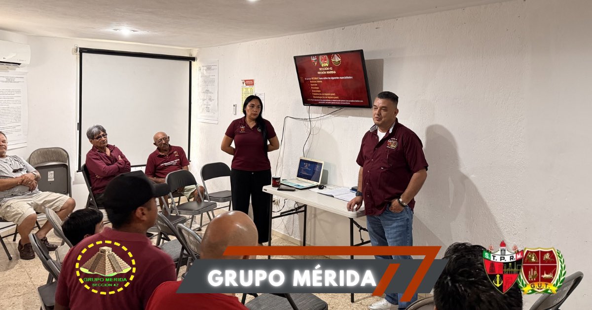 GrupoMerida_42's tweet photo. Reunión del Grupo Mérida refrendando la política de unidad y trabajo de nuestro líder y amigo LGPS.

¡Gracias por su asistencia!

08-Julio-2026

Seccion 42 STPRM Oficial
@lgps03101 
@MarcoAzuara1 
#MasUnidosQueNunca
#FamiliaPetroleraSeccion42
#SomosSTPRM
#FamiliaPetrolera https://t.co/rlFAncMdAq