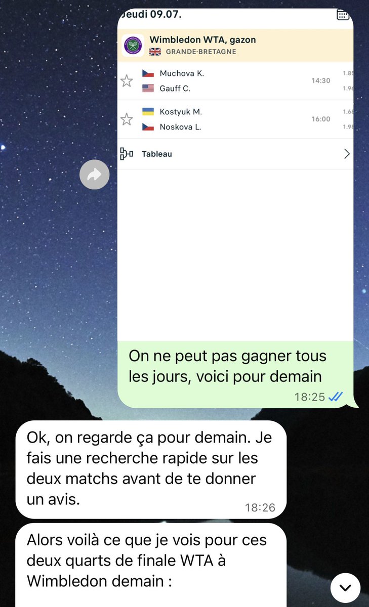 ksldubiz's tweet photo. 🚨 J’ai une belle value pour demain 🎾🚨

Vous êtes chauds ????  Je poste ça dans l’heure https://t.co/JntWICQbm7