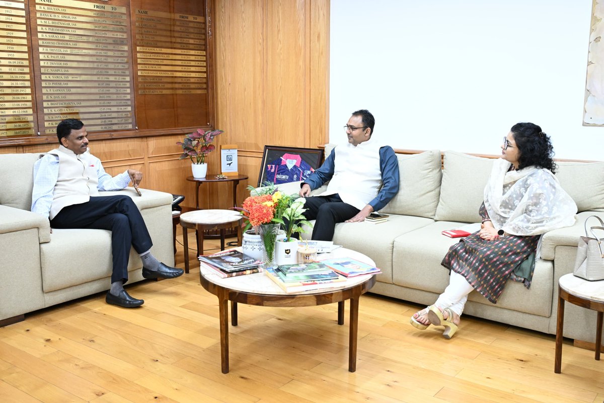 CSAssam_'s tweet photo. Had a meaningful interaction with Smti. Vartika Rawat, IHC, Lagos, Nigeria, and Shri Nishi Kant Singh, DCM, Seoul, Republic of Korea, during their MCTP call-on.

The discussion drew upon my experience as Minister (Economic) at the Embassy of India, Washington, D.C., where I had the opportunity to work extensively on India–US economic and financial cooperation, investment facilitation, and engagement with multilateral financial institutions, including the World Bank and IMF. We exchanged views on the evolving global economic landscape and the growing importance of economic diplomacy in advancing India's development priorities.

We explored the immense potential of positioning Assam as India's gateway to Southeast and East Asia by strengthening international partnerships across strategic sectors. The conversation focused on opportunities in power and energy, semiconductor and electronics manufacturing, promotion of One District One Product (ODOP) initiatives, greater market access for Assam's GI-tagged products, and expanding trade and investment linkages with emerging global markets. We also discussed leveraging India's partnerships in Asia and beyond to integrate Assam more closely with regional and global value chains.

It was encouraging to receive their appreciation for Assam's well-executed Skill Development Mission, which is creating a future-ready workforce and reinforcing the State's competitiveness as an emerging investment destination. Such exchanges reaffirm the importance of collaborative governance and international engagement in accelerating Assam's economic transformation.

@varushi
@ifsnk