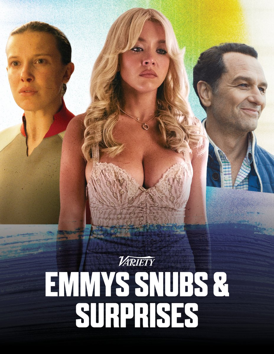 Variety's tweet photo. #Emmy Snubs and Surprises: 'Stranger Things' Shut Out of Major Races, Sydney Sweeney Misses and 'Widow's Bay' Shocks With 19 Nods

https://t.co/NKEYsstTUh https://t.co/pltzk2LOhp