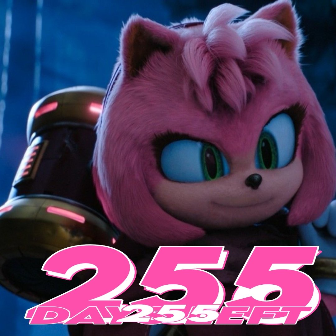 SonicCountdwn's tweet photo. Hey everyone! Hoping y'all are having a wonderful day!

255 days until #SonicMovie4 https://t.co/Af6JE7OyxO