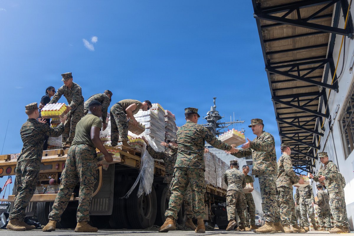 Southcom's tweet photo. The @USMC supports critical relief operations in Venezuela.
U.S. Marines with Lima Company, 3rd Battalion, 2nd Marine Regiment, Littoral Combat Force-24, offload supplies from the back of a semi-truck at the Port of La Guaira, Venezuela, July 6, 2026.

At the direction of #SOUTHCOM, U.S. military forces are supporting @StateDept-led U.S. government relief operations following the devastating earthquakes that struck the nation on June 24, 2026.

@DeptofWar @The24MEU @WHAAsstSecty @USForeignAssist @USAenEspanol @usembassyve