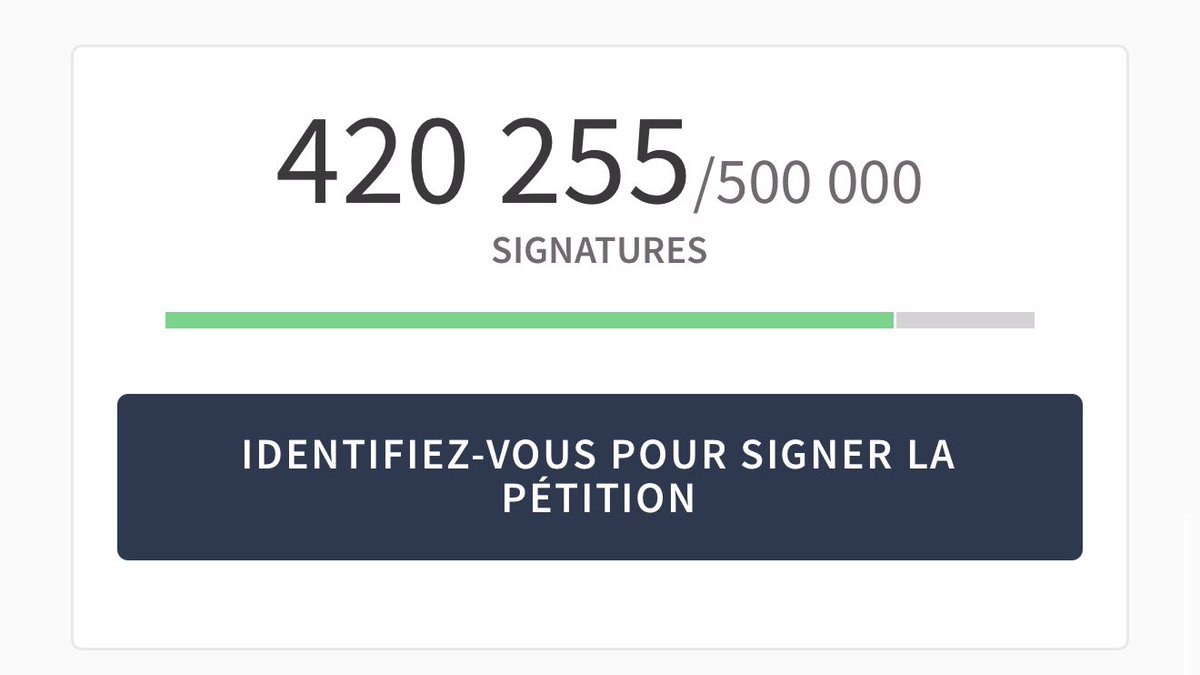 coryleguen's tweet photo. Il manque 80 000 signatures. 

Signez ! 

https://t.co/Njk6VbsBHl https://t.co/lu5MyAtbXr