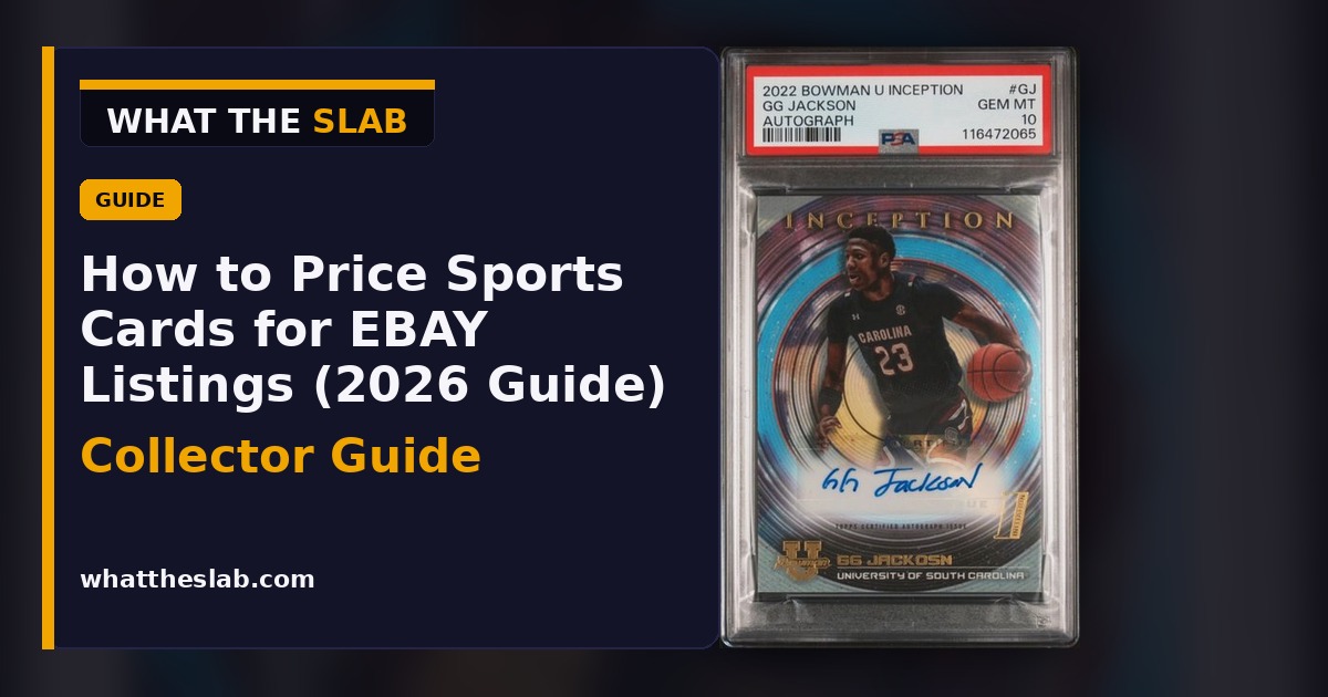whattheslab's tweet photo. Master eBay sports card pricing in 2026 with our expert guide.

🔖 Save this for later

#SportsCards #TheHobby https://t.co/d1NMWSdgZy