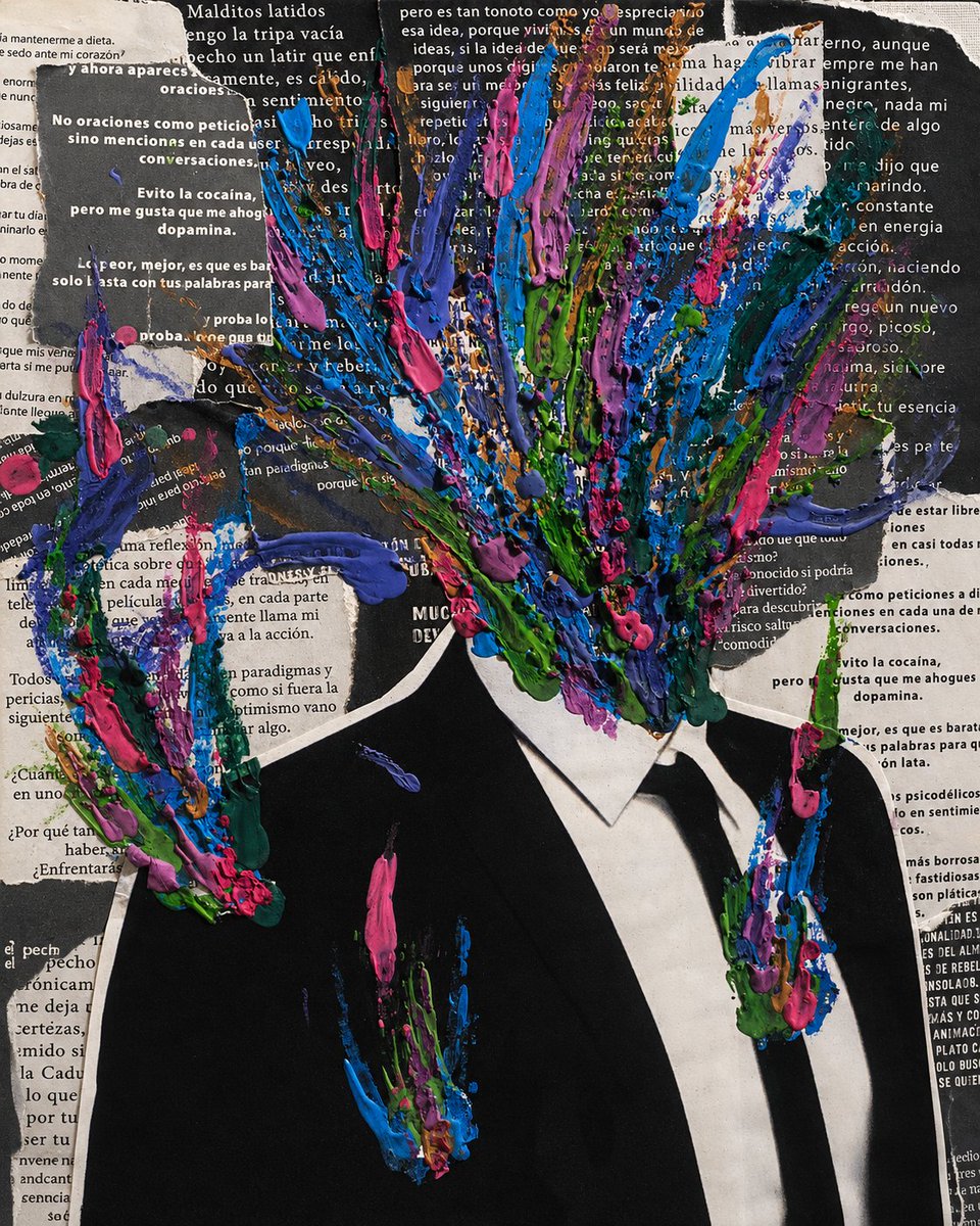 tlamart_'s tweet photo. Hace unos meses exhibí esta pintura se llama TDAH.

Hay días en los que me quemo por dentro.
No se extingue; no hay cenizas ni un final.
Sin una salida, arde... como la chingada.
No son pensamientos ni emociones; es solo energía contenida.

#PepeCrazystar  #Pintura #Poesia #TDAH https://t.co/6a9EadhNaa