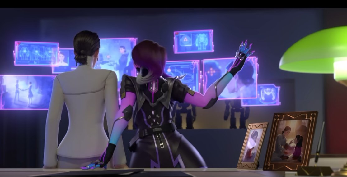 yoshi12370's tweet photo. Fun fact: The origin of Sombra's "boop" actually was an intimidation tactic by her, subtly letting Katya know she has been watching her even at her home as Katya's means for affection to her daughter was to "boop" her nose. You can see this in a blink n you'll miss it moment https://t.co/yOv2rIXB3H