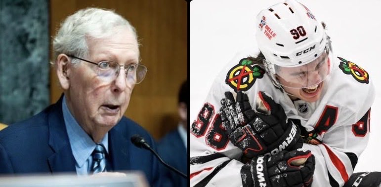 Bedards_Burner's tweet photo. Who do we get “Proof of Life” on first? Mitch McConnell or Bedard? 🤔 https://t.co/hQP0S5sPGN
