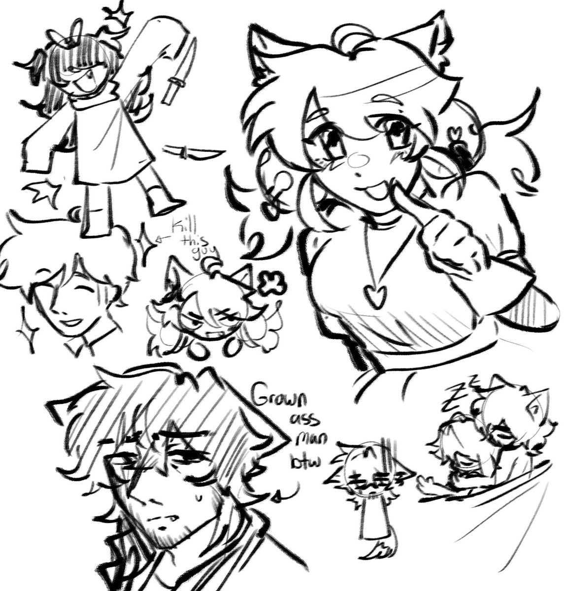 XeroIce_Machine's tweet photo. deltarune + oc doodles at the bottom that i made a while back https://t.co/9KQg4hxXiP