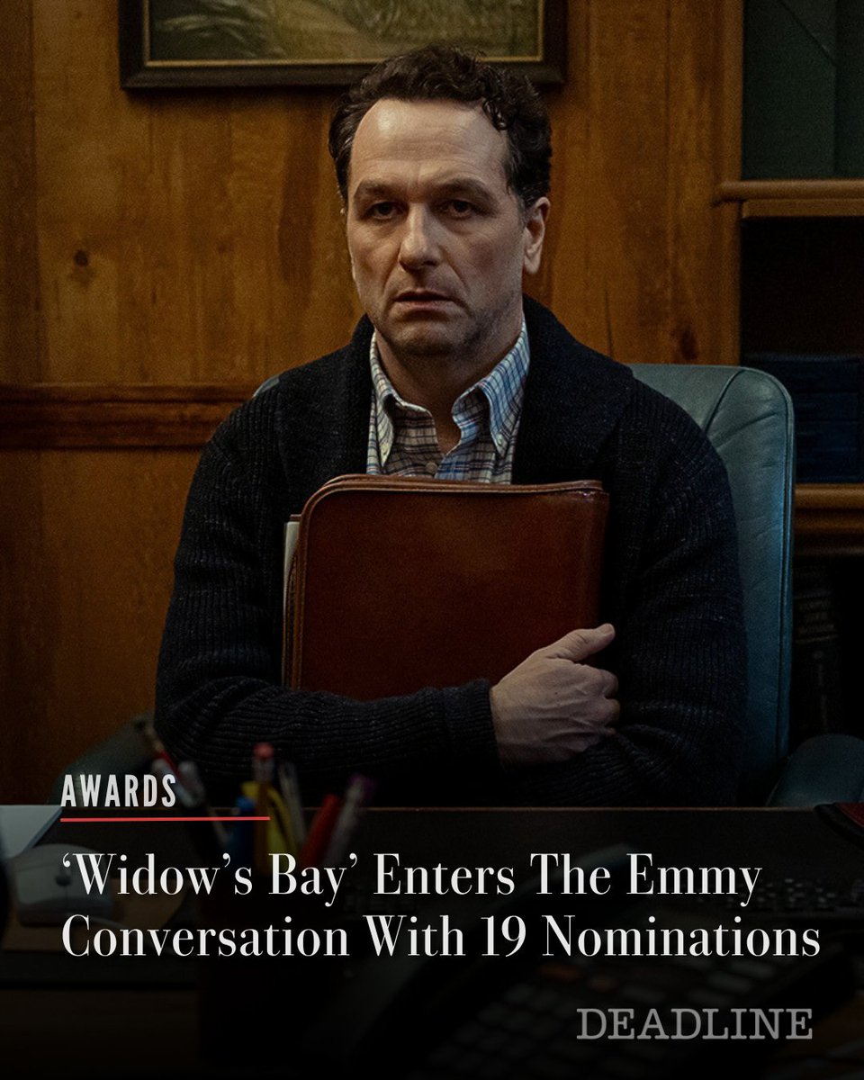 DEADLINE's tweet photo. There was a lot of chatter as to whether ‘Widow’s Bay’ would make a dent in the Emmy nominations after it became one of the streaming hits of the summer during the middle of voting.

It turns out it did. The series landed 19 nominations this morning including a nod in Outstanding Comedy Series as well as a nomination for star Matthew Rhys.

More details here: https://t.co/EIcl4gQZBx