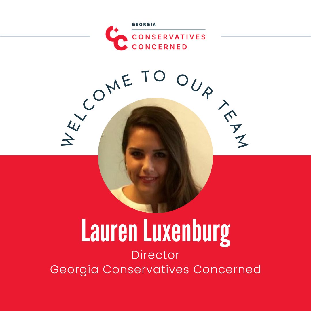 CCATDP's tweet photo. We're thrilled to announce the launch of our newest state chapter Georgia Conservatives Concerned! Leading @GA_CConcerned is Lauren Luxenburg, a seasoned conservative strategist with experience in public policy, communications, polling, and grassroots advocacy. Learn more: https://t.co/ZeeuX7k6ER