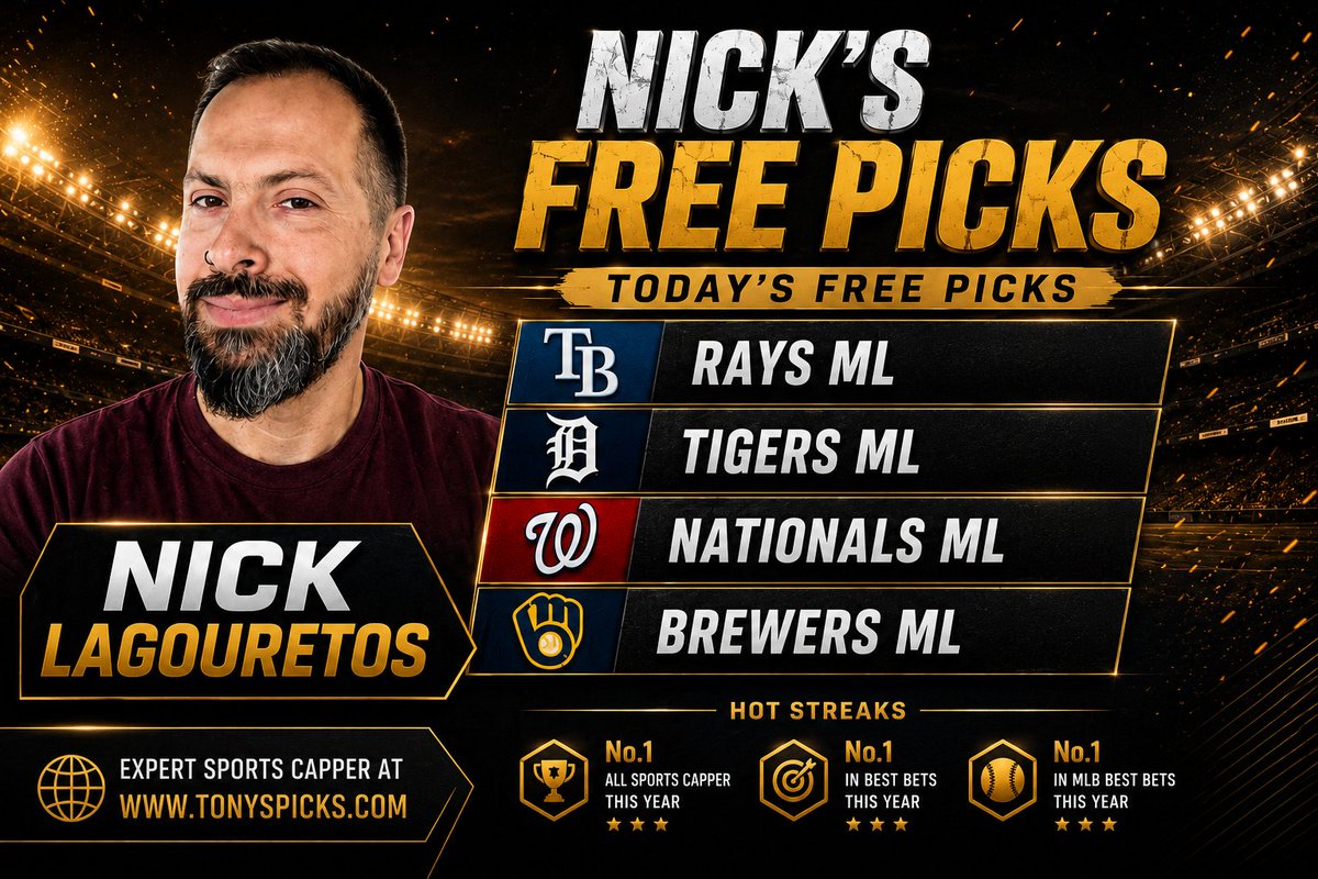 FreePickNick's tweet photo. 4 Free Picks for Wednesday, July 8
No.1 ALL SPORTS Capper & No.1 in BEST BETS this year
Best bets & long-term packages in my capper page: https://t.co/qRbrYyLCDq
#FreePicks #BettingTips #freepicksdaily #betting #sportsbetting #fyp #fy #fyou #fyoupage #4u #4you #4youpage #vira https://t.co/8d8JtsikSy