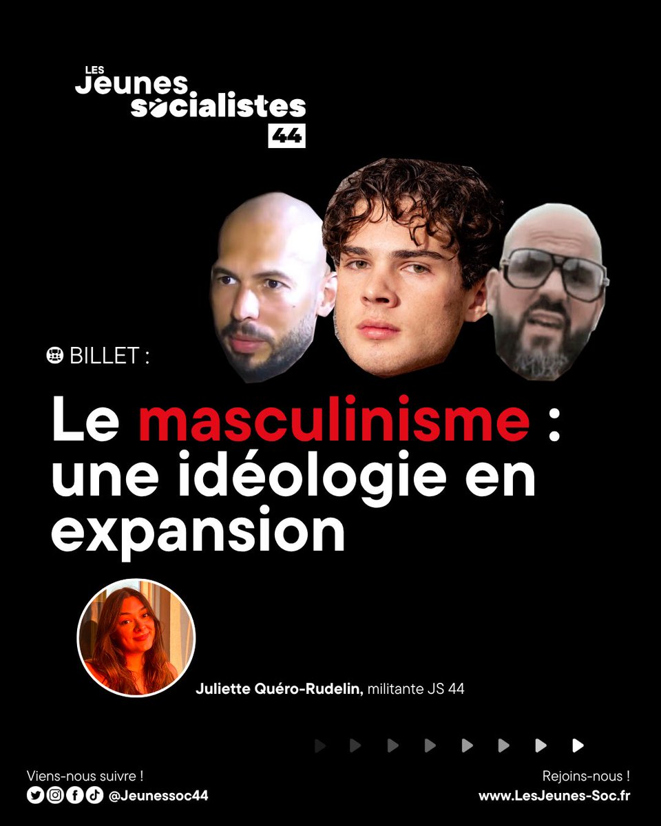 Jeunessoc44's tweet photo. 🚨Le masculinisme : une idéologie en expansion !

La venue récente de Clavicular à Paris a mis en avant les dérives du mouvement et a relancé le débat sur le masculinisme.

Retrouvez notre billet ⤵️ https://t.co/c2puzf4zxn