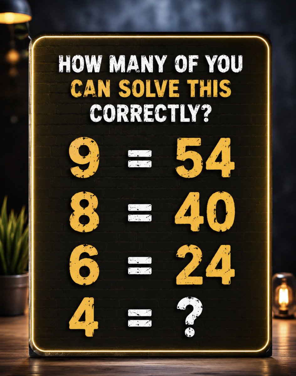 thinkanswer76's tweet photo. If you can solve this, your intelligence level is far above average.

What is 4? https://t.co/rqB53Dv323