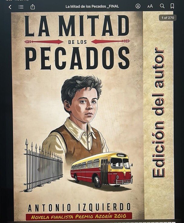 rafahenche's tweet photo. @aizquierdo777 Releer también en este largo y cálido verano del 26 «LaMitadDeLosPecados» de mi amigo #AntonioIzquierdo @aizquierdo777 gratis en @SoyUnaNovela_ 
Una novela para desaparecer dentro. https://t.co/OwKIFjhfNK